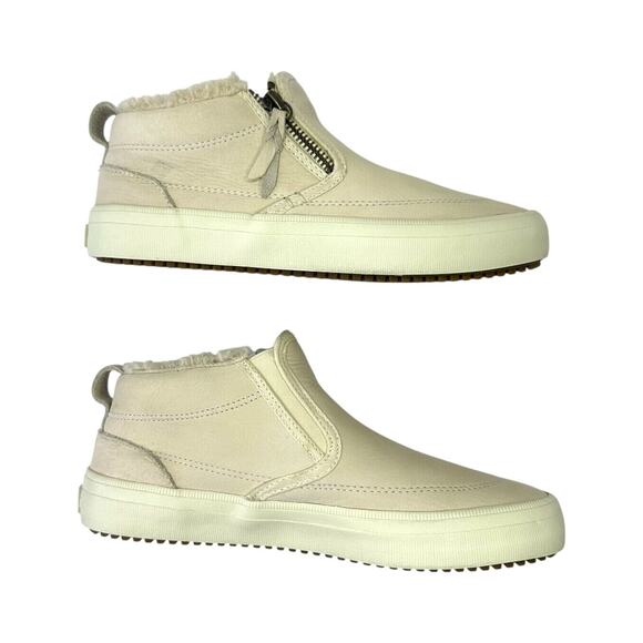 Sperry Women's Crest Side Zip Cozy Sneaker Boot Size 6.5 Ivory Suede STS87905 - Picture 4 of 12